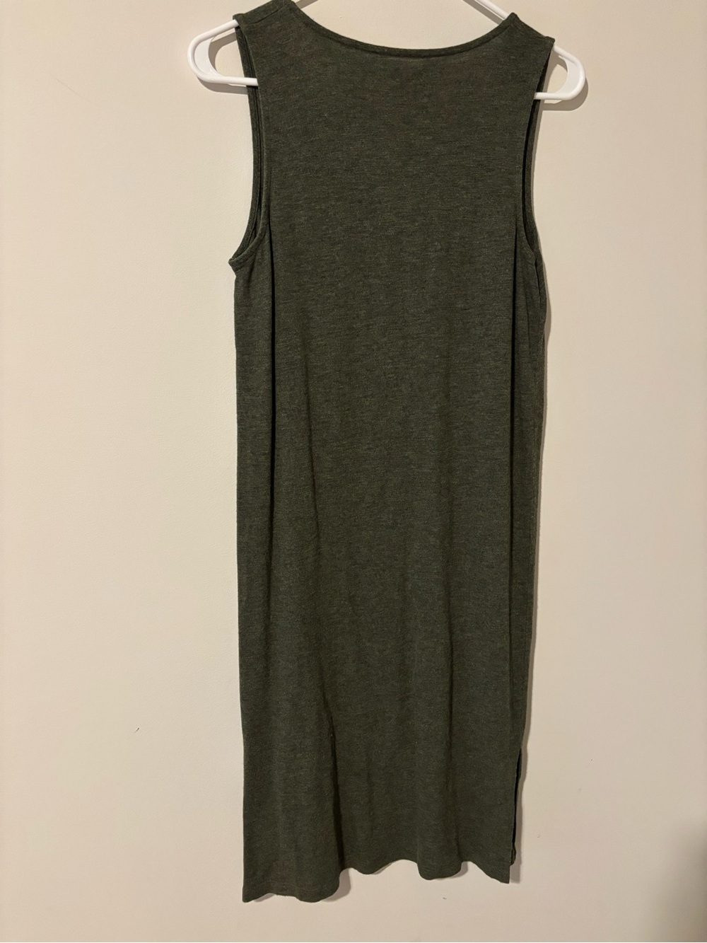 Sleeveless Madewell V-Neck Knit Dress in Olive Green Womens Size Medium - Picture 6 of 7